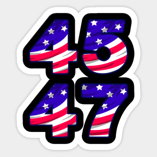 45 47 TRUMP PRESIDENT Sticker